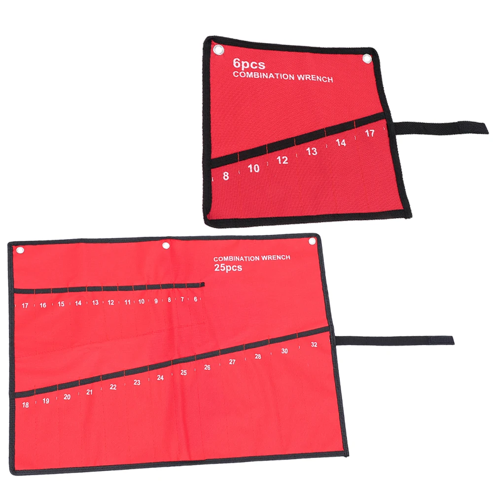 

2Pcs Tool Roll Wrench Bag Canvas Holder Wrap Tools Durable Lightweight Toolbox ganizers For DIY Mechanics Storage Solution