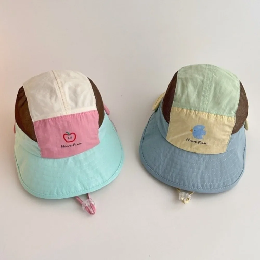 

Animal Cartoon Thin Children Sun Hat Macaron Color Breathable Quick-Dry Bucket Hat Polyester Double Brim Detachable Cap Girls