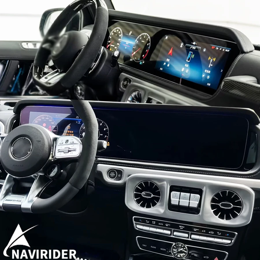 

12.3+12.3-дюймовый двойной экран для Mercedes-Benz G-Class W464 2019-2024, навигация 4G, автомобильная магнитола, Android, видеоплеер, GPS, Wi-Fi, AHD, CarPlay