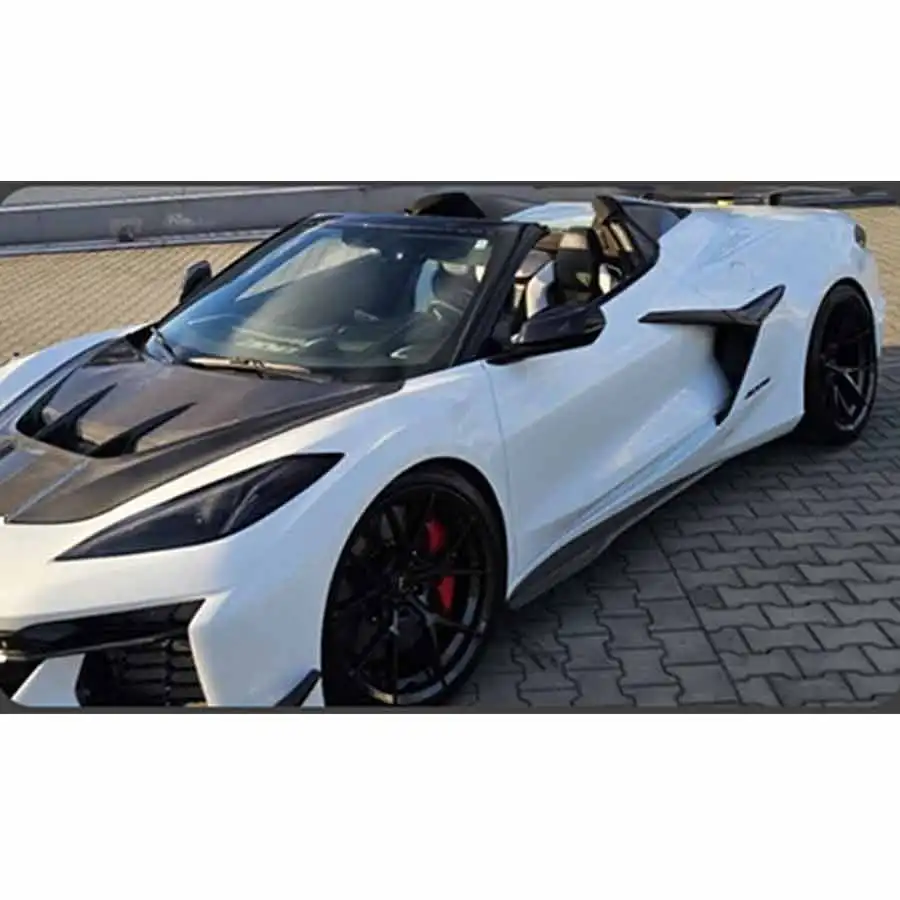 For Chevy corvette C8 Z06 Carbon Fiber Side Skirt Splitters Cupwings Winglets Canards Apron Bumper Side Skirts Auto parts