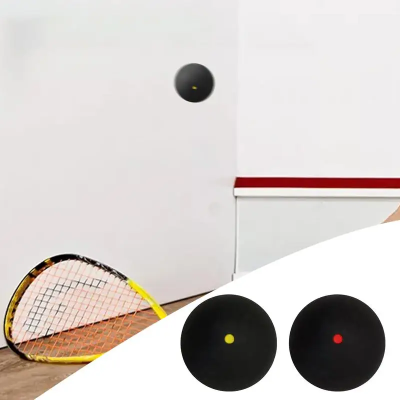 Squash Balls Soft Rubber Racquetball Balls Single Yellow Dot Portable Squash Equipment Racket Balls For Easy Control Stable