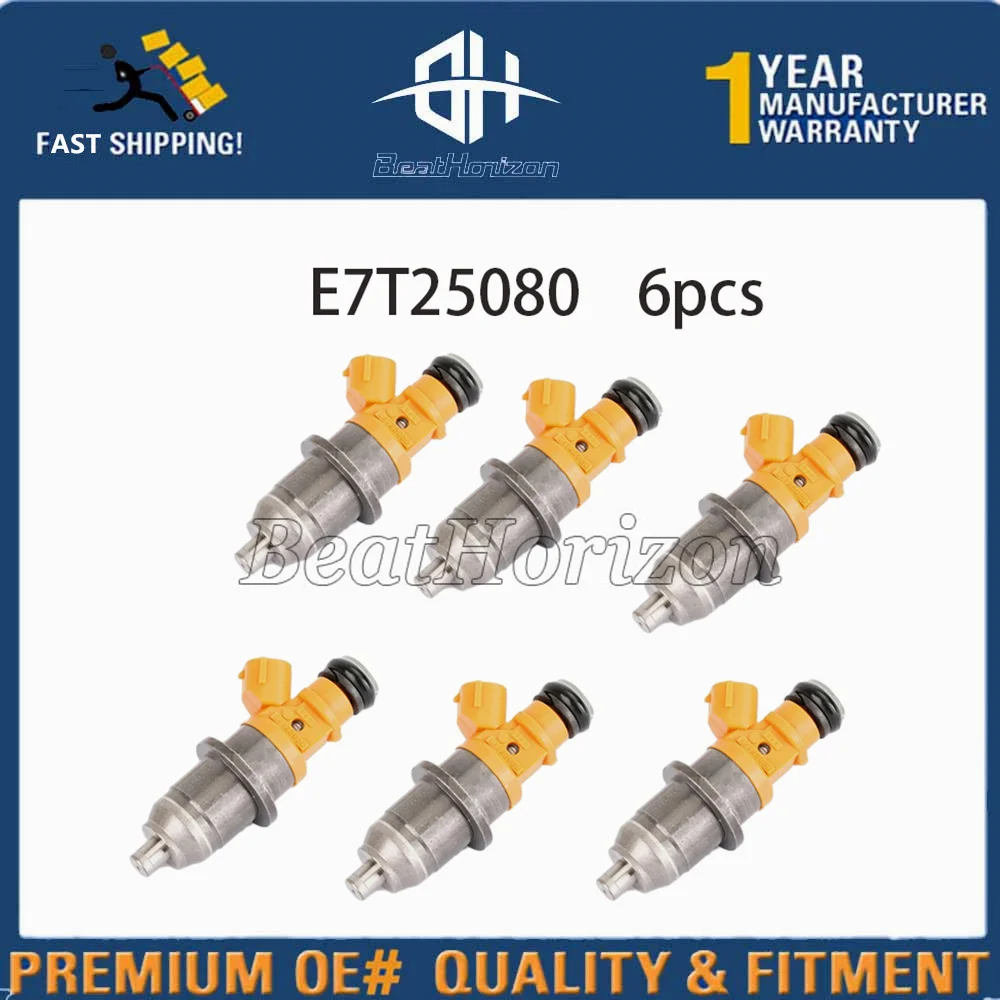 

6x E7T25080 1465A011 MR560555 автомобильная топливная форсунка для Mitsubishi Pejero Yamaha подвесной двигатель HPDI 200 250 300 л.с. 2003 E7T05080
