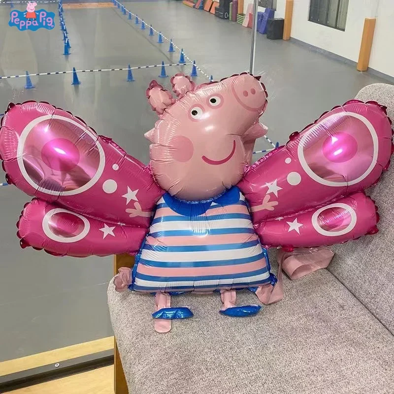 Peppa Pig Balloon George Balloon Accessories Girls Boy Kawaii Pig Balloon Room Decoration Birthday & Theme Party Fun Toys New