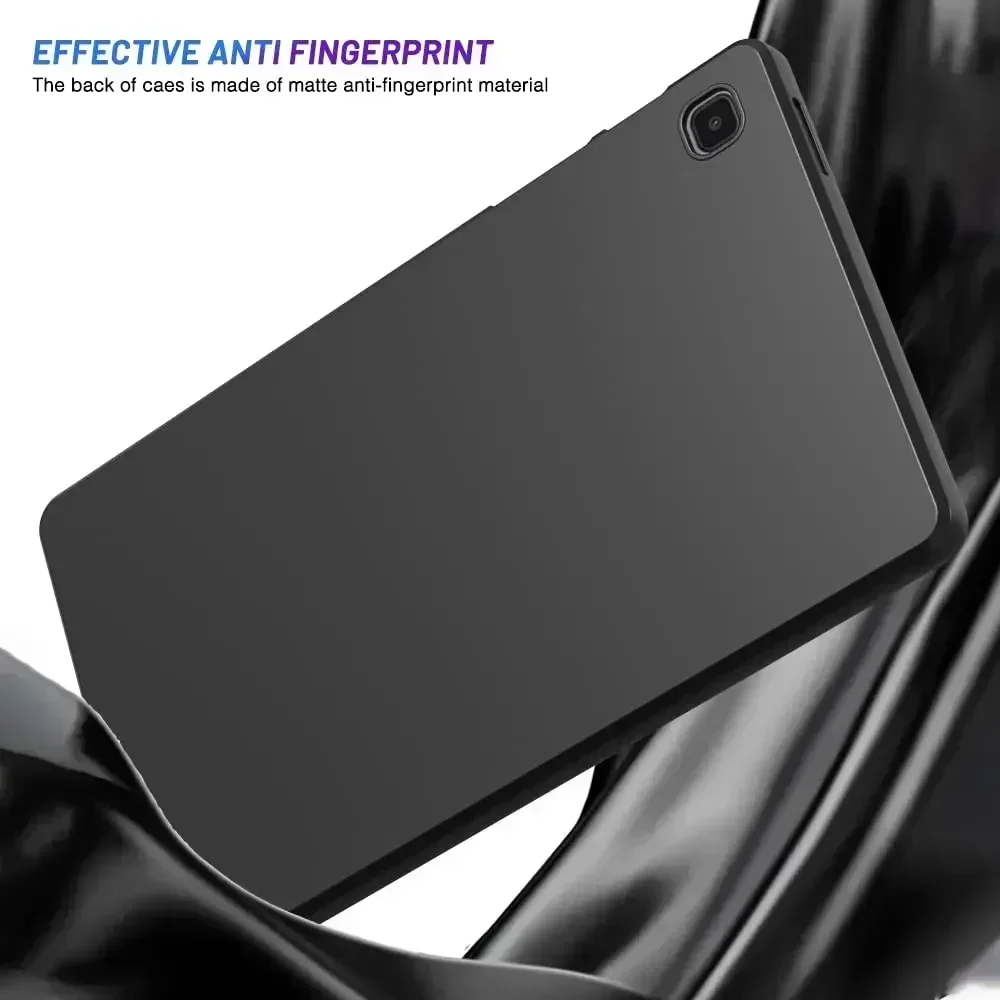 Silicone Tablet Case For Samsung Galaxy Tab A7 Lite 8.7 2021 SM-T220 SM-T225 T220 T225 Flexible Soft TPU Black Shell Back Cover