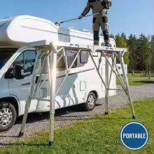 Adjustable Height 750lb Folding Scaffolding (Upgraded 650-750 Lbs)