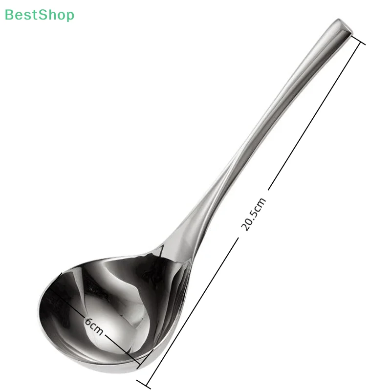 

★★★Stainless Steel Spoon Thicken Long Handle Soup Spoons For Hot Pot Scoops