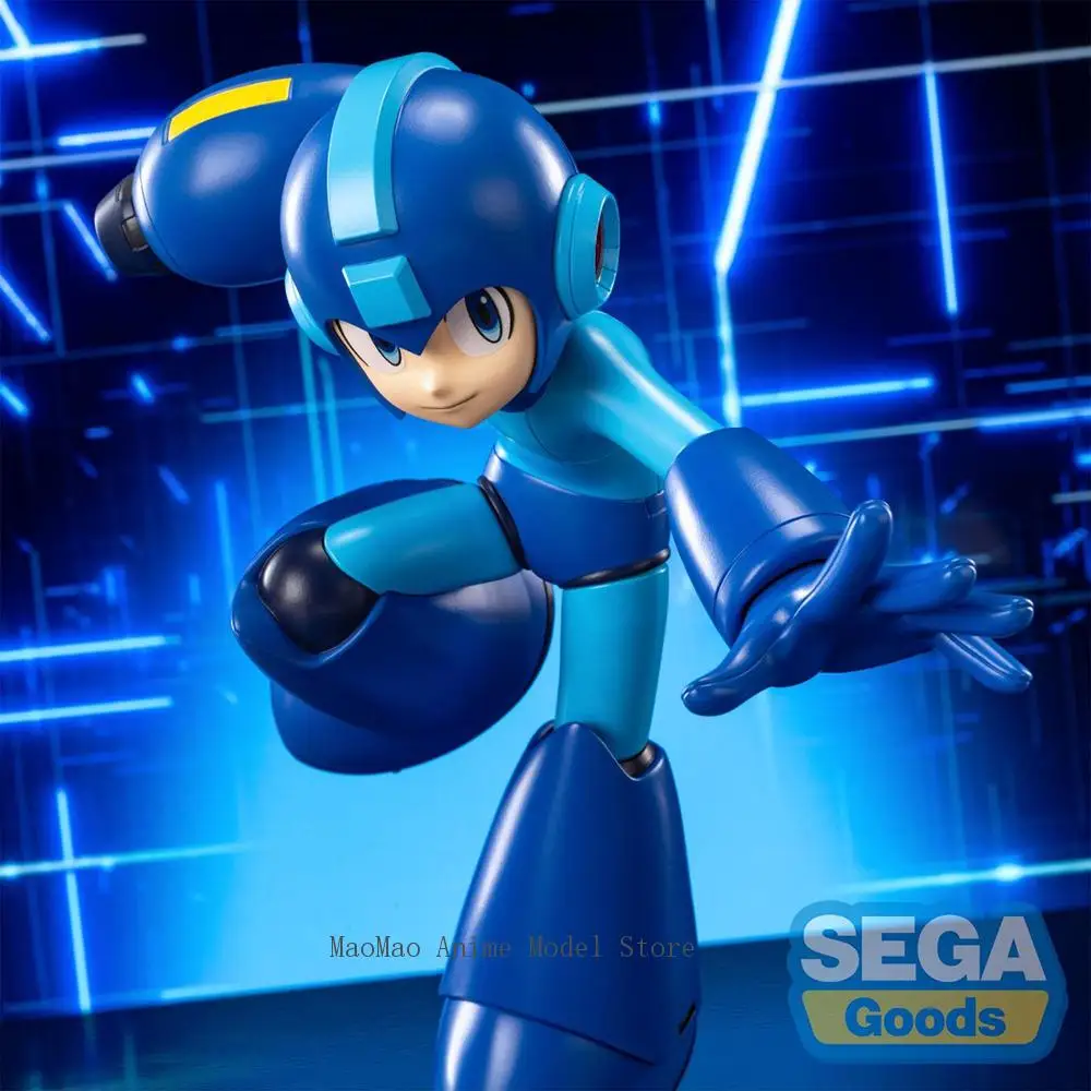 Em estoque original sega luminasta rockman série mega man 19cm anime figura modelo brinquedos colecionáveis presente de feriado