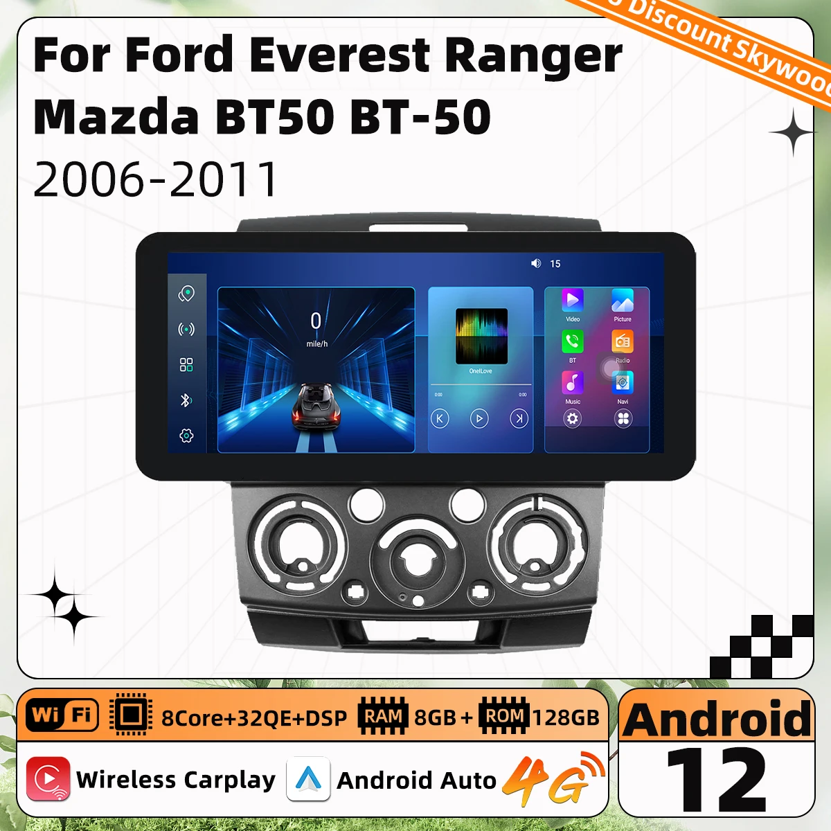 Car Stereo for Ford Everest Ranger Mazda BT50 BT-50 2006-2011 2 Din Android Radio Screen Multimedia Player Autoradio Head Unit