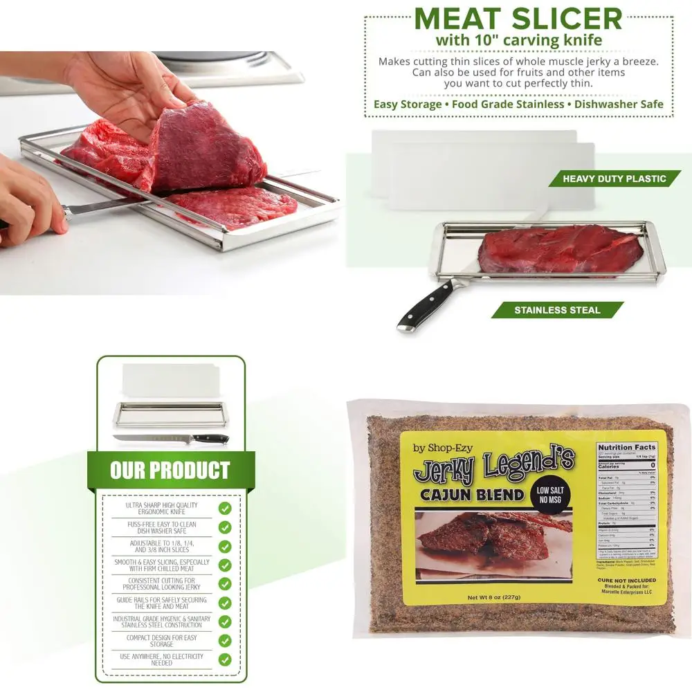 

Набор вяленых нарезков для говядины — нож для резьбы и разделочная доска премиум-класса для безопасной, вкусной нарезки и идеально поддельно нарезанного мяса