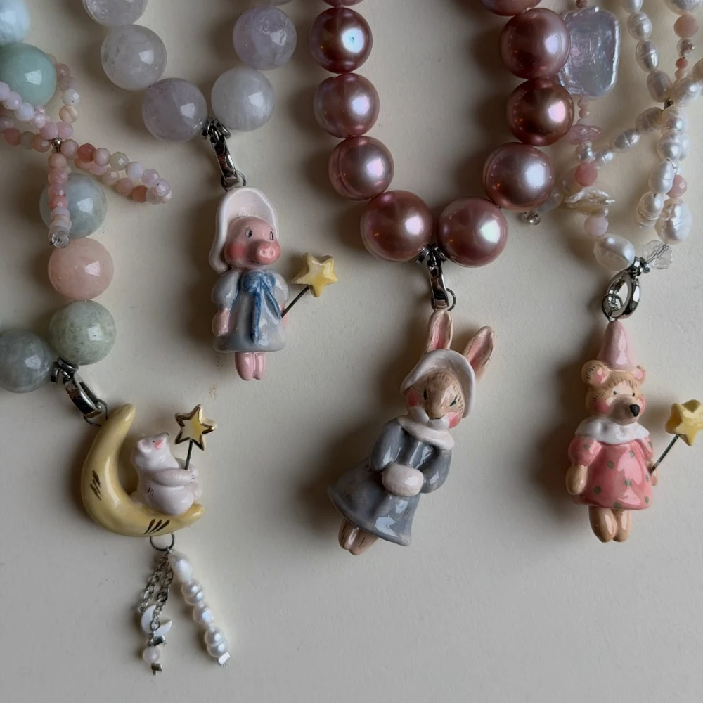 Vielseitige, beliebte, niedliche Tier-Serie: Katze, Bär, Trojaner DIY-Anhänger für Schmuck – Detail 2