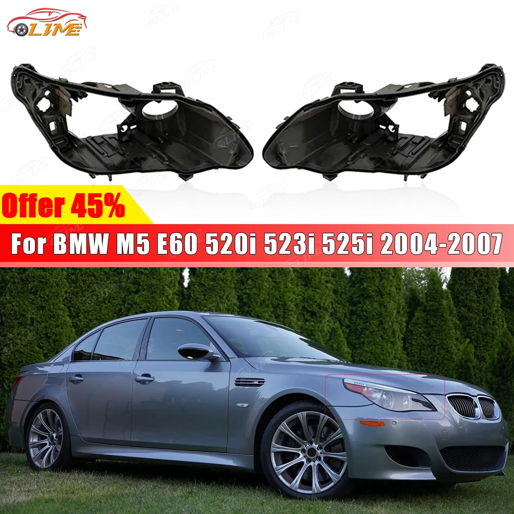 

Подходит для BMW M5 E60 520i 523i 525i 2004-2007, корпус фары D1S, базовая модель, основание фары, черный корпус, низкая версия