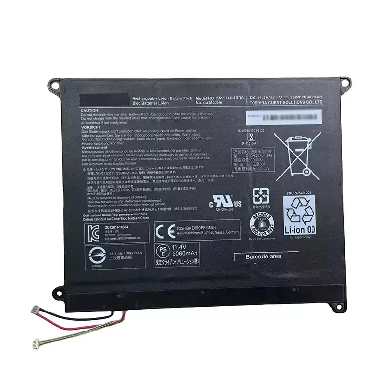 

Аккумулятор для ноутбука PA5214U-1BRS PA5214U для Toshiba Portege Z20T-B Z20T-C 11.4V 36Wh WT20-B