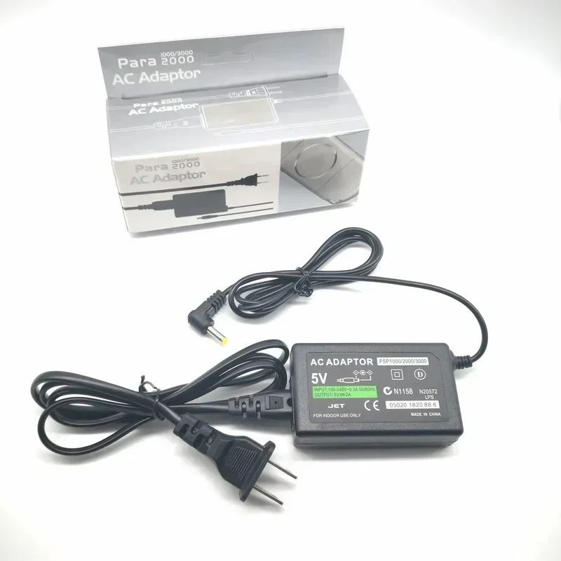 1 buah colokan EU/US pengisi daya dinding rumah adaptor AC kabel catu daya untuk Sony PSP Host ACCU PSP1000/2000/3000 sumber pasokan dan permainan