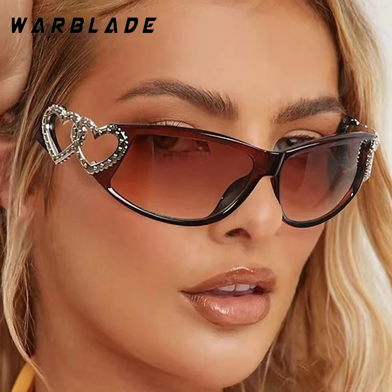 

Y2K Hipster Popular Punk Heart Shape Decoration Women's Sunglass Luxury Design Men Sunglass Summer Travel Fashion Eyewear UV400