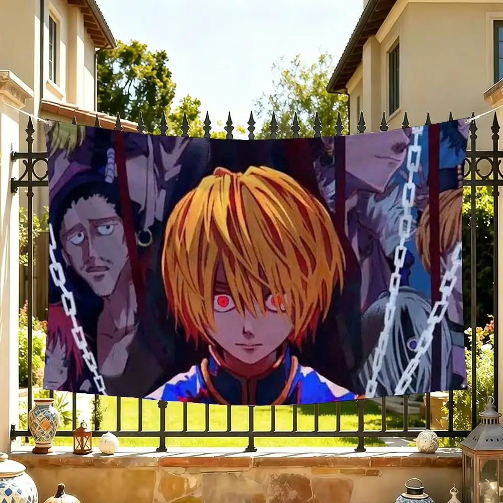 Kurapika Hunterpedia Flags Wall Hanging Tapestry Outdoor Garage Room Decorative flag Background Blanket 3