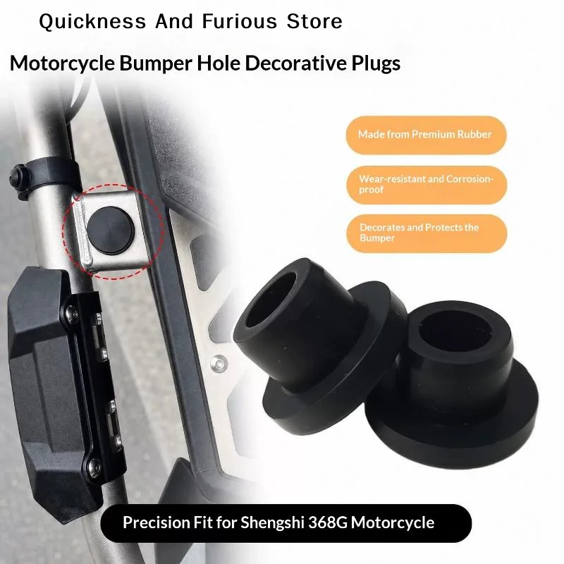 2PCS Motorcycle Bumper Hole Plugs With Premium Rubber Wear Resistant And Corrosion Proof Perfect For Shengshi 368G Motorcycle