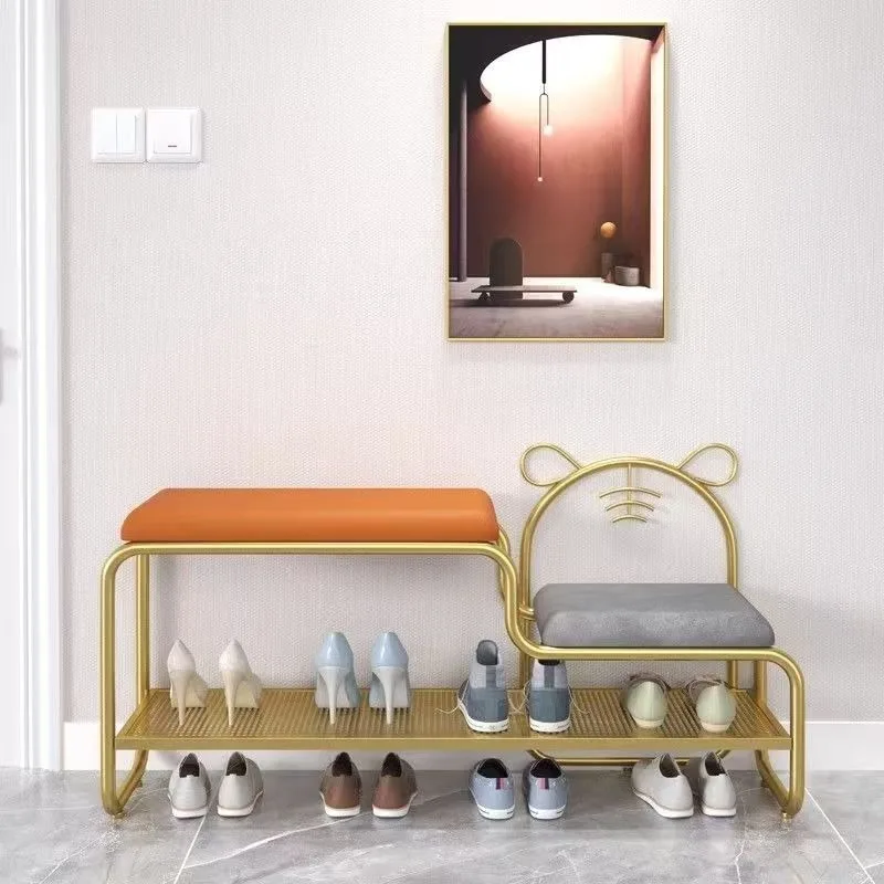 Entry door Household shoe change stool Hanging hanger integrated light luxury simple door porch multi-function