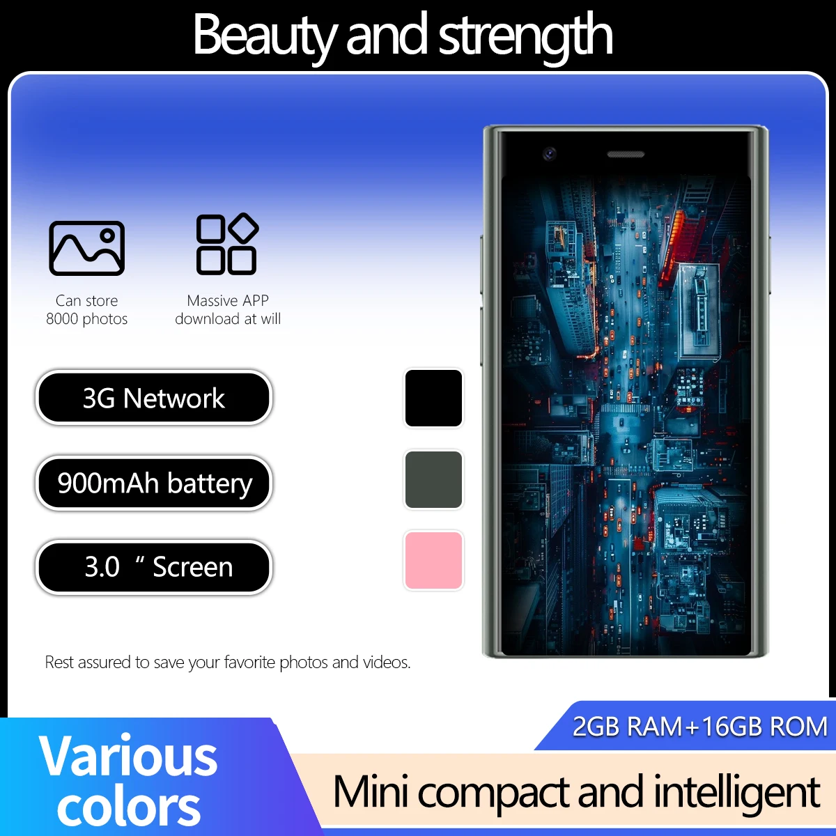 هاتف ذكي S23 Mini، الإصدار العالمي، نظام Android، مثالي للتعلم والترفيه، يدعم تحديد المواقع الجيل الثالث 3G