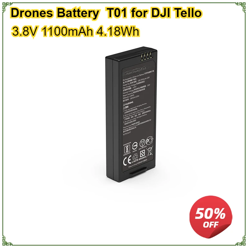 

Drones Battery 1100mAh/3.8V 4.18Wh T01 for DJI Tello