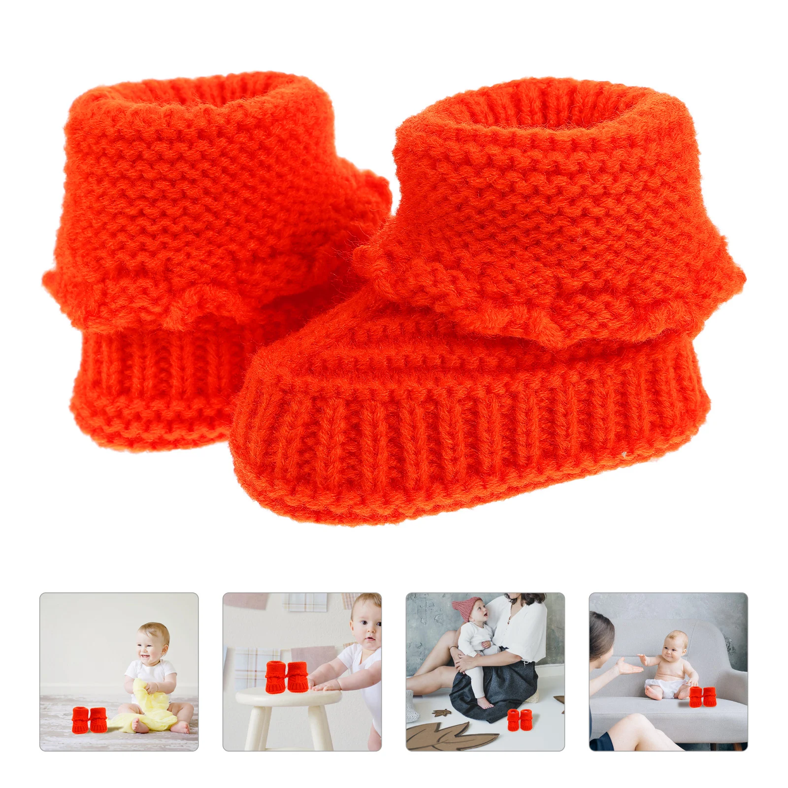 

Shoes Handmade Knit Infant Yarn Booties 0 6 Months Color Inner Length 10 8cm Soft Comfortable Newborn Baby