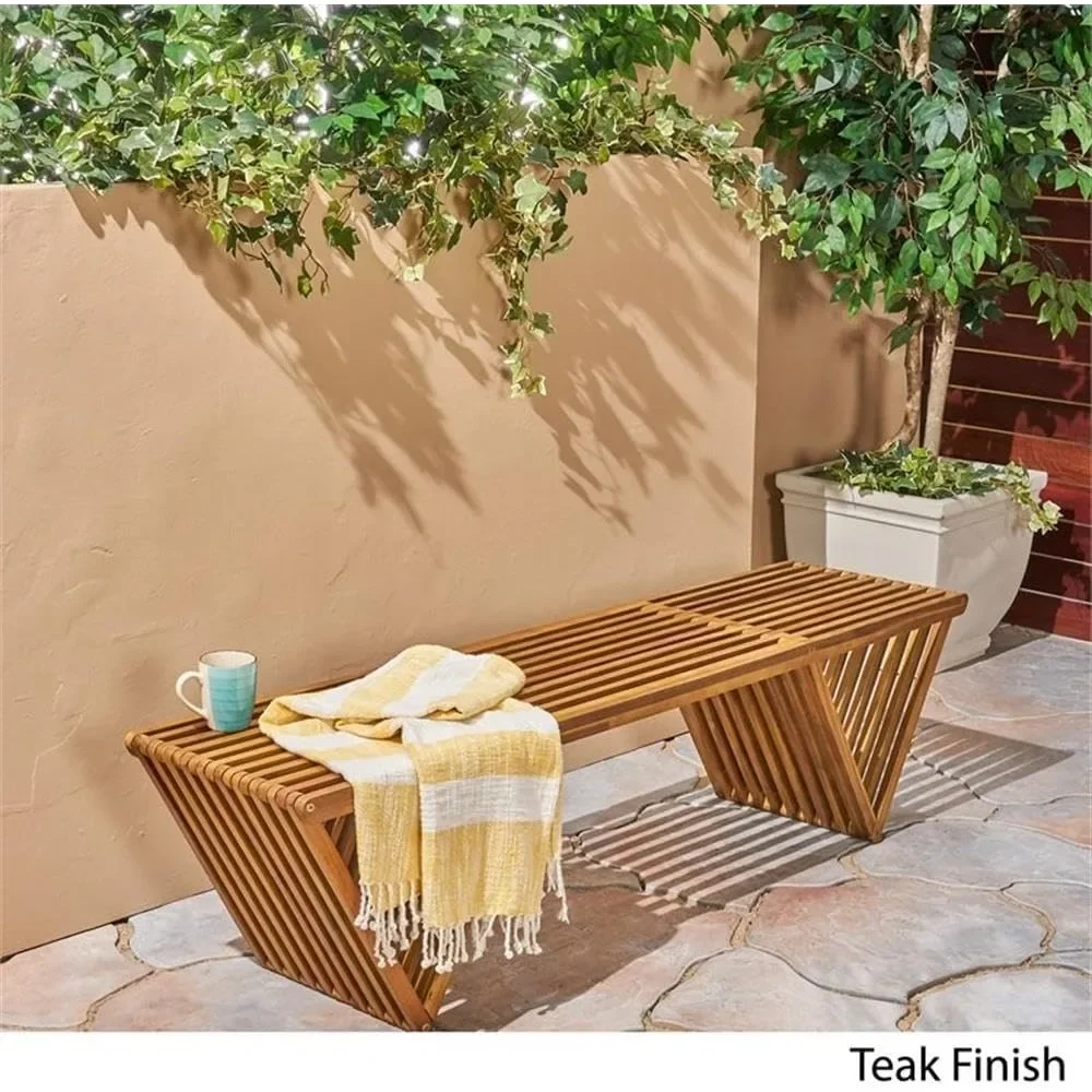 

Patio Benche, Outdoor Acacia Wood Bench, Teak Finish, The best choice for gardens, courtyards& outdoor activities, Patio Benches