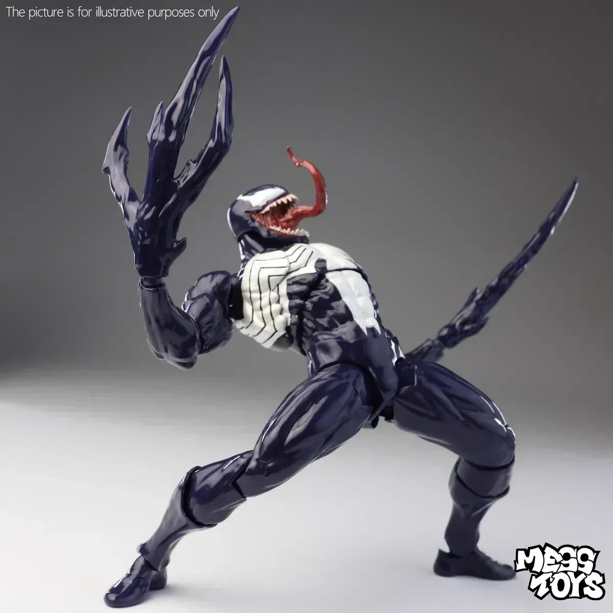 

Коллекционная фигурка Hot Mess Toys Venom Lethal Neighbor Symbiotic Black Suit Spider-Man: Аниме-модель Человека-паука, подарок, игрушка