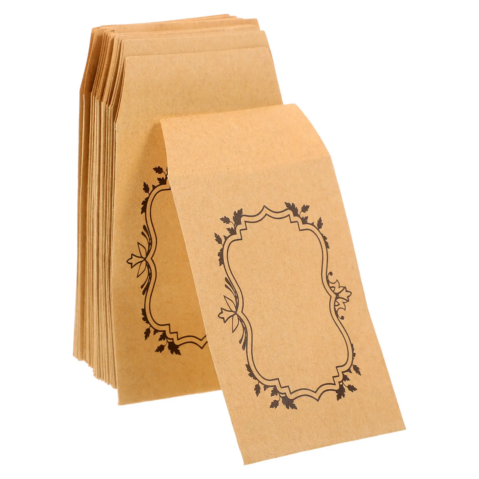 50Pcs Mini Kraft Envelopes Self Adhesive for Coins Cash Budgeting Small Money Envelopes Brown Currency Pouches Reusable Storage