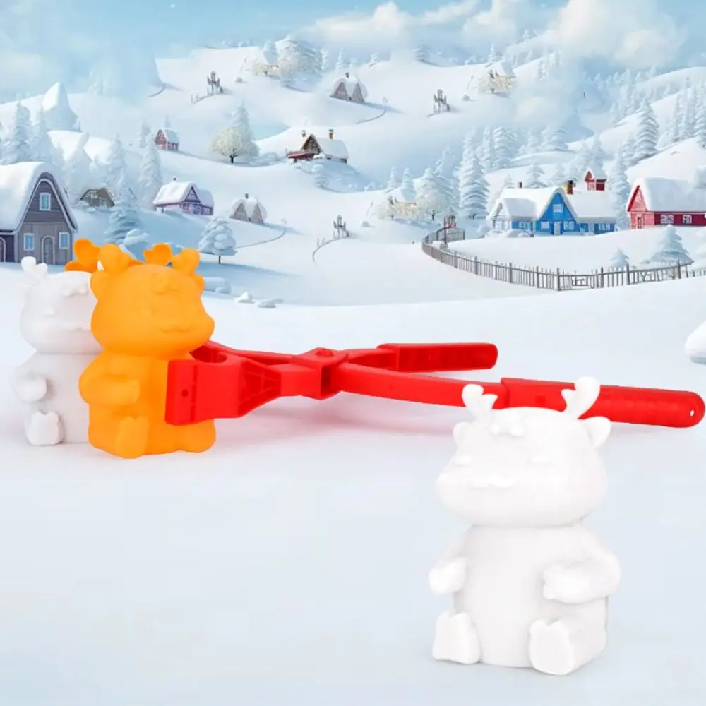 Plástico inverno fabricante de bola de neve brinquedo antiderrapante lidar com dinossauro neve pato bola fazendo ferramenta portátil resistente ao desgaste