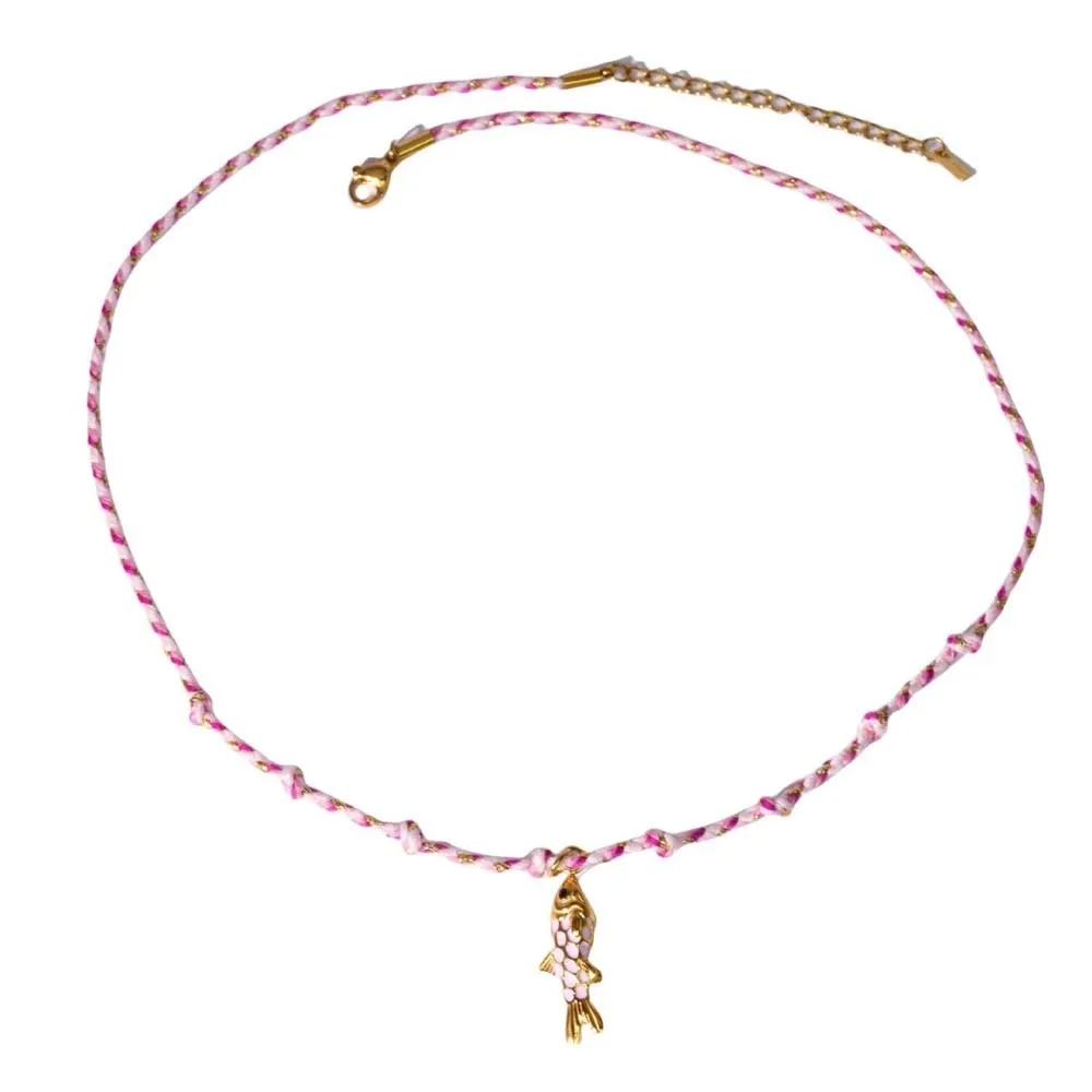 المنقولة مطلي المينا الأسماك المختنق ثلاثية الأبعاد المحيط نمط المينا كوي الرقبة قلادة مقاوم للماء الإبداعية معدن صغير الكارب قلادة هدية