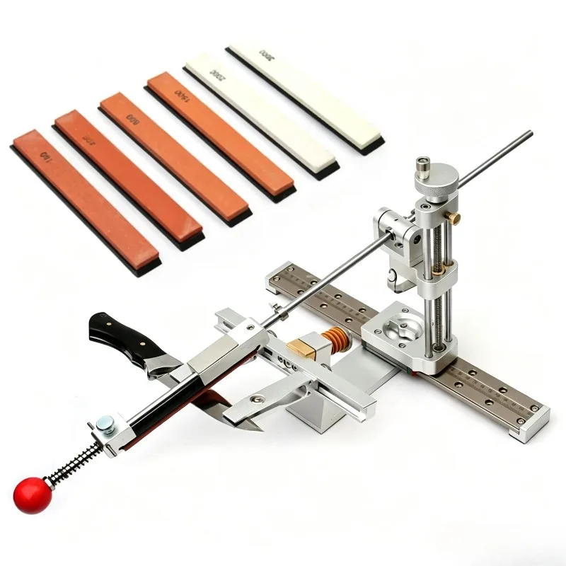 Aluminum Alloy Sharpener Professional Fixed Angle Sharpener High Precision Grinder with Guide Rail Turnable Fast Sharpening Tool