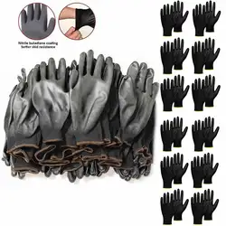 12/24/36 Pairs Safety Work Gloves PU Coated, Breathable Non-slip Gardening Gloves for Construction Garden Yard Industrial Labor