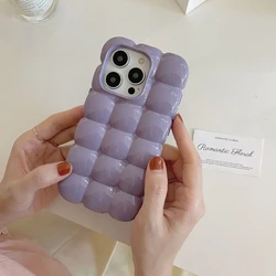Solid Color Macaron Soft Phone Case for iPhone 16 Egg Cub Pattern 15pro Max 14 All Inclusive 13 Anti Drop 12 11 Protective Cover