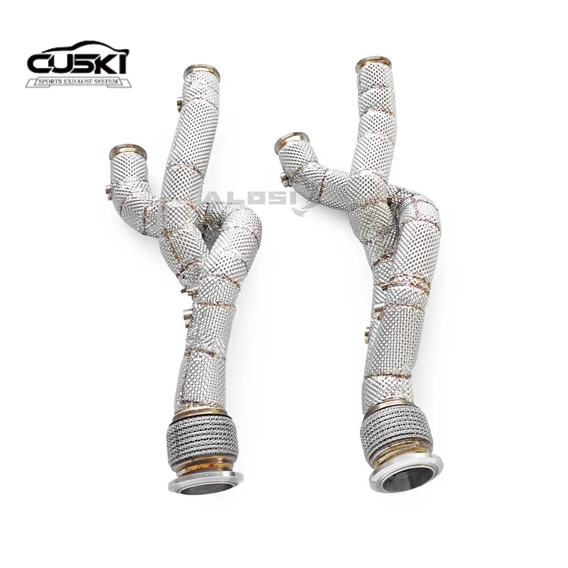 

High performance exhaust components suitable for Lamborghini Aventador S 2018-2024 stainless steel direct exhaust downpipe