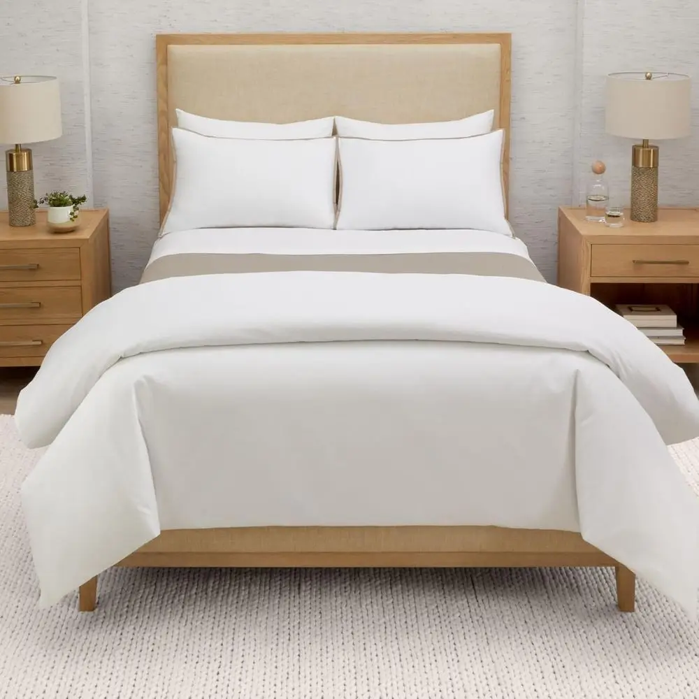 

Egyptian Cotton Duvet Cover - 280 Thread Count - White - King