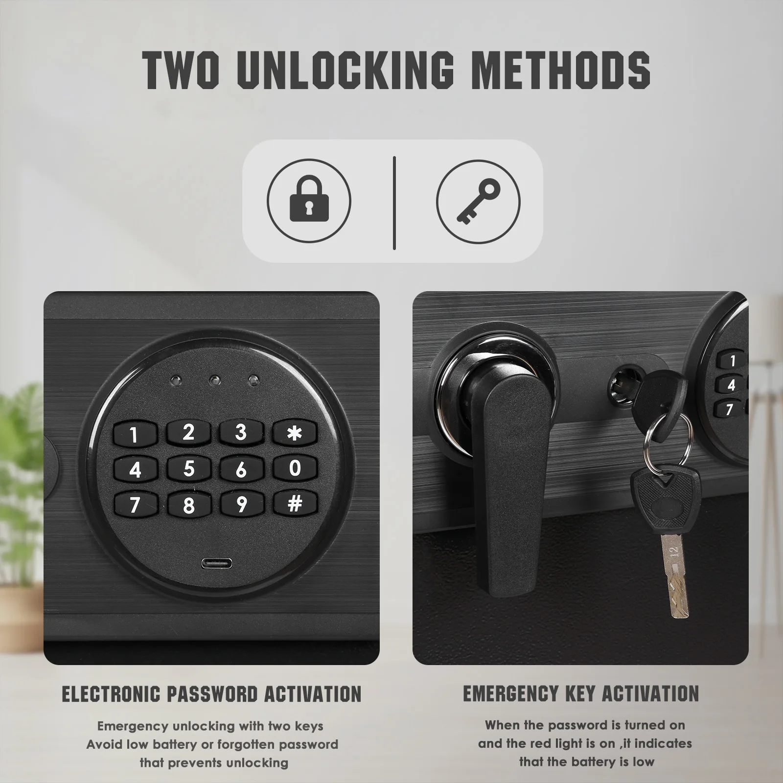 Heavy Duty Business Safe Digital Keypad and Coin Slot Office Security Chest Anti-Theft Safe Box for Slips Expense Office Home