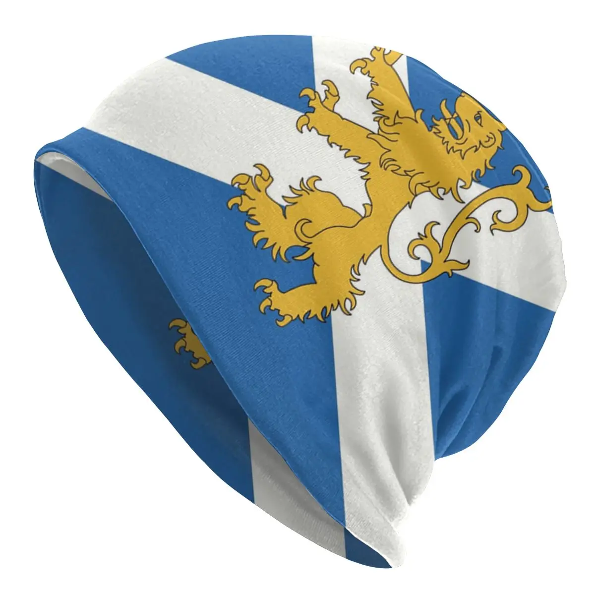 Gorro cálido de invierno personalizado para hombre, gorro de punto, Hip Hop, bandera escocesa de Escocia, gorro de León, gorros de esquí al aire libre