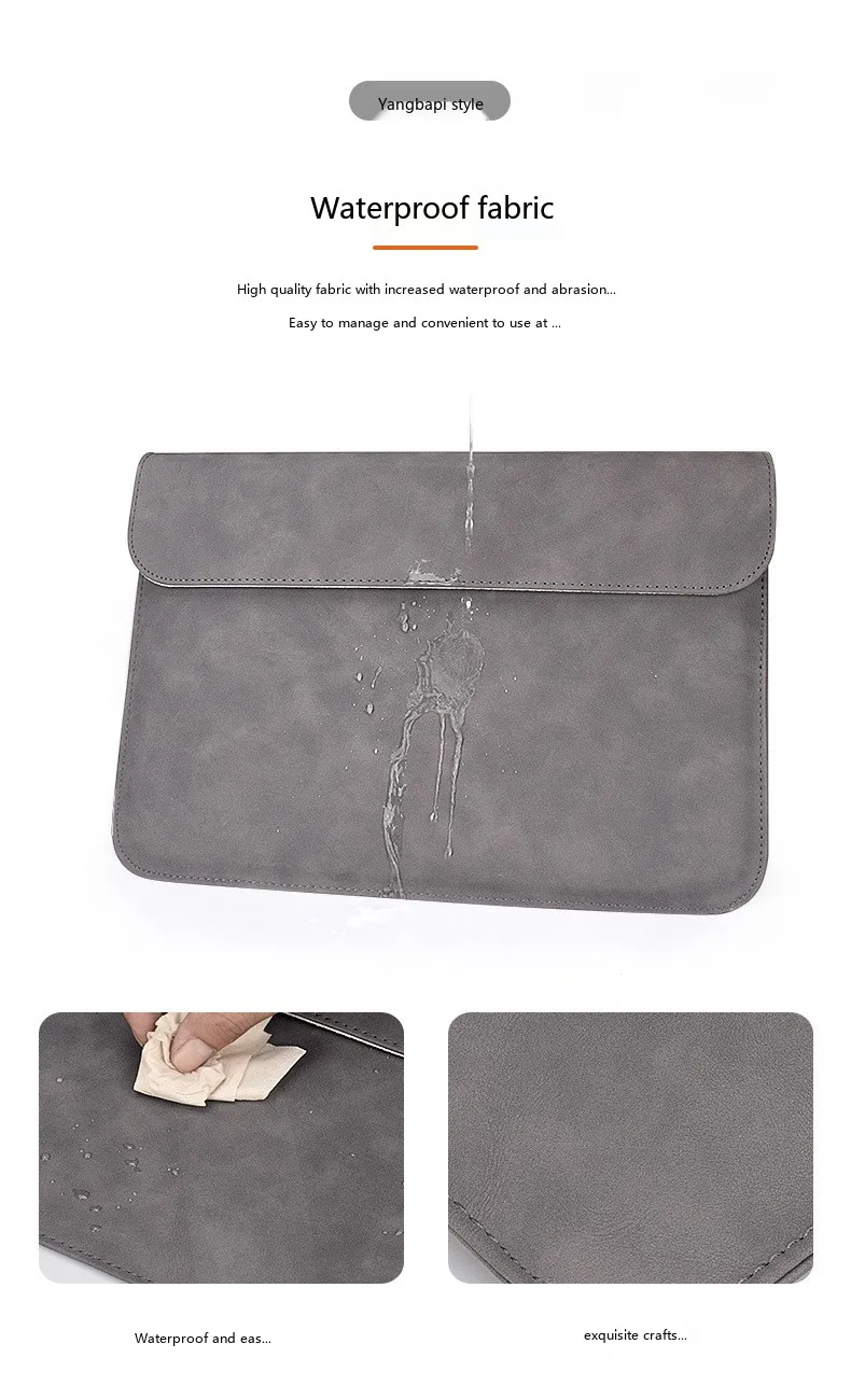 PU-Leder Laptop-Hülle 13,3-15,4 Zoll Business-Schutzhülle für MacBook, Notebook, Tablet – Detail 20