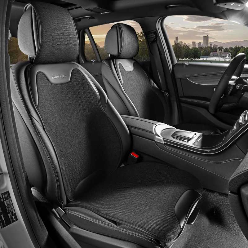 Front Single Seat, Luxurious Linen Car Seat Cover, Universal Fit, Delicate Texture, Comfortable, Breathable, Wear-Resistant, Suitable for All Seasons, Fits the Seat Well, 3D Wing Support, Enhances Driving Experience, Available in Four Colors, Car Seat Cushion, Car Seat Cover, Suitable for Various Models Such as Sedans, Suvs, Trucks, Etc
