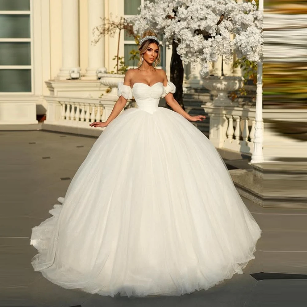 

Off The Shoulder A-Line Women Wedding Dresses Elegant Sleeveless Bridal Gowns Princess Banquet Vestidos De Novia 2025 Customized