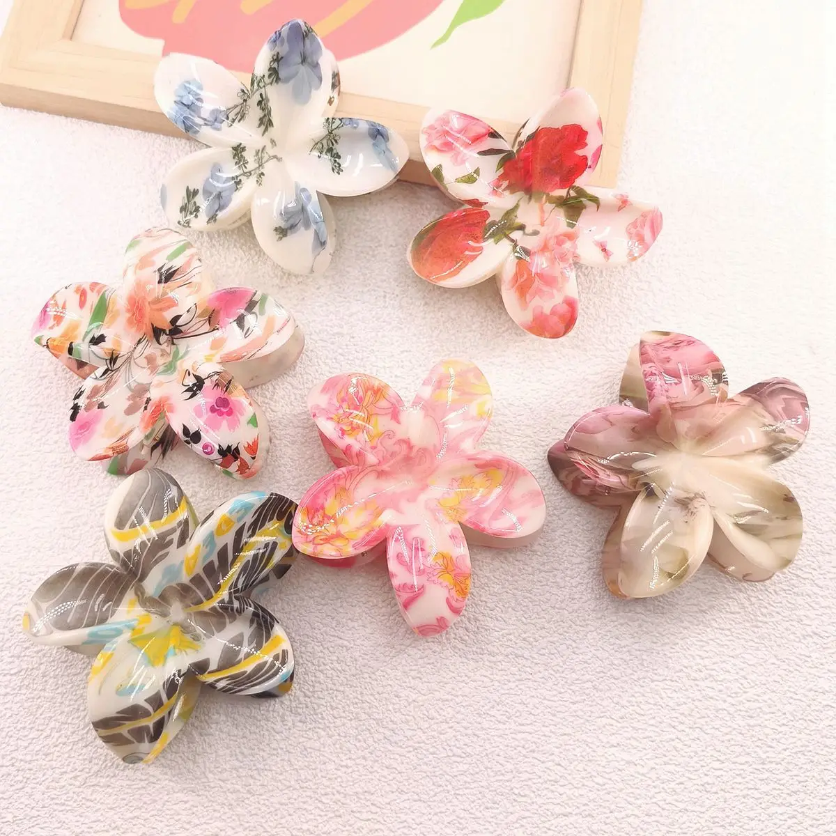 1 Stück Blumen-Haarspange für Frauen Süße Frische Textur Haarklammern Trendige Haaraccessoires Mädchen Haarnadel Koreanischer Kopfschmuck