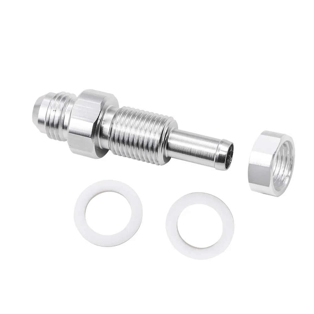 Fuel Tank Fitting Splicer Mender 8AN Male Flare Bulkhead to 3/8 Or 5/16Hose Barb Quick Connect Threaded Pipe Adapter Heavy Duty