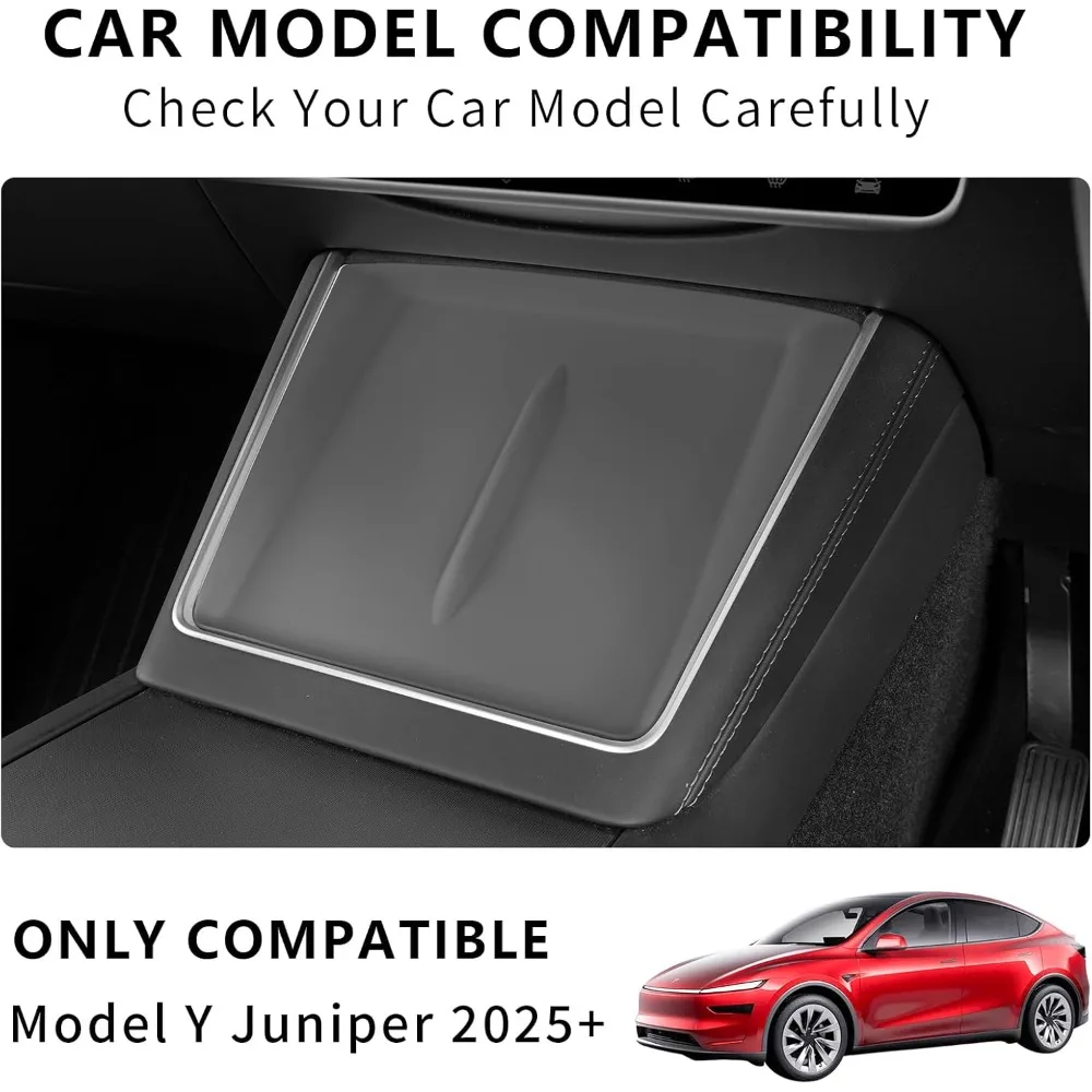 

Противоскользящий коврик для центральной консоли Tesla Model Y Juniper 2025-2026, беспроводная зарядная панель для аксессуаров Tesla HD