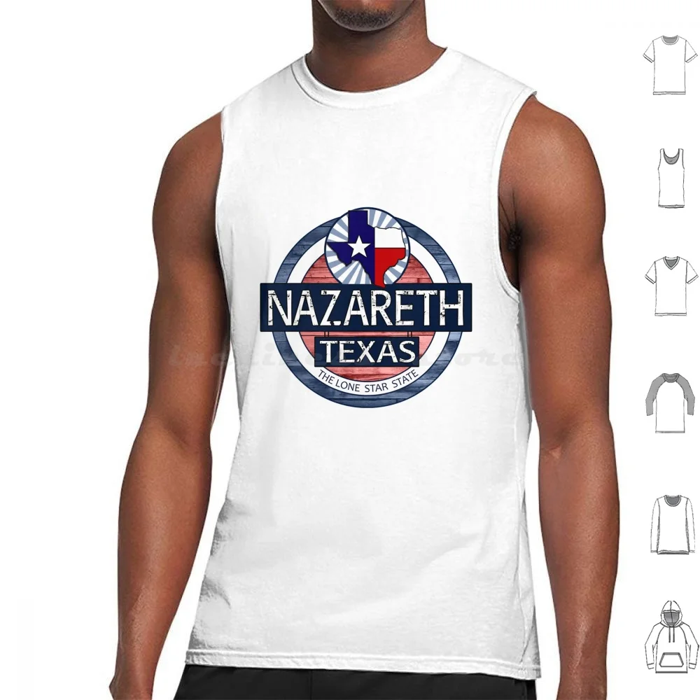 Nazareth Band Rock Scotland Hard Formed In Dunfermline Nazareth Texas Rustic Wood Circle Britania Tank Tops Print Cotton