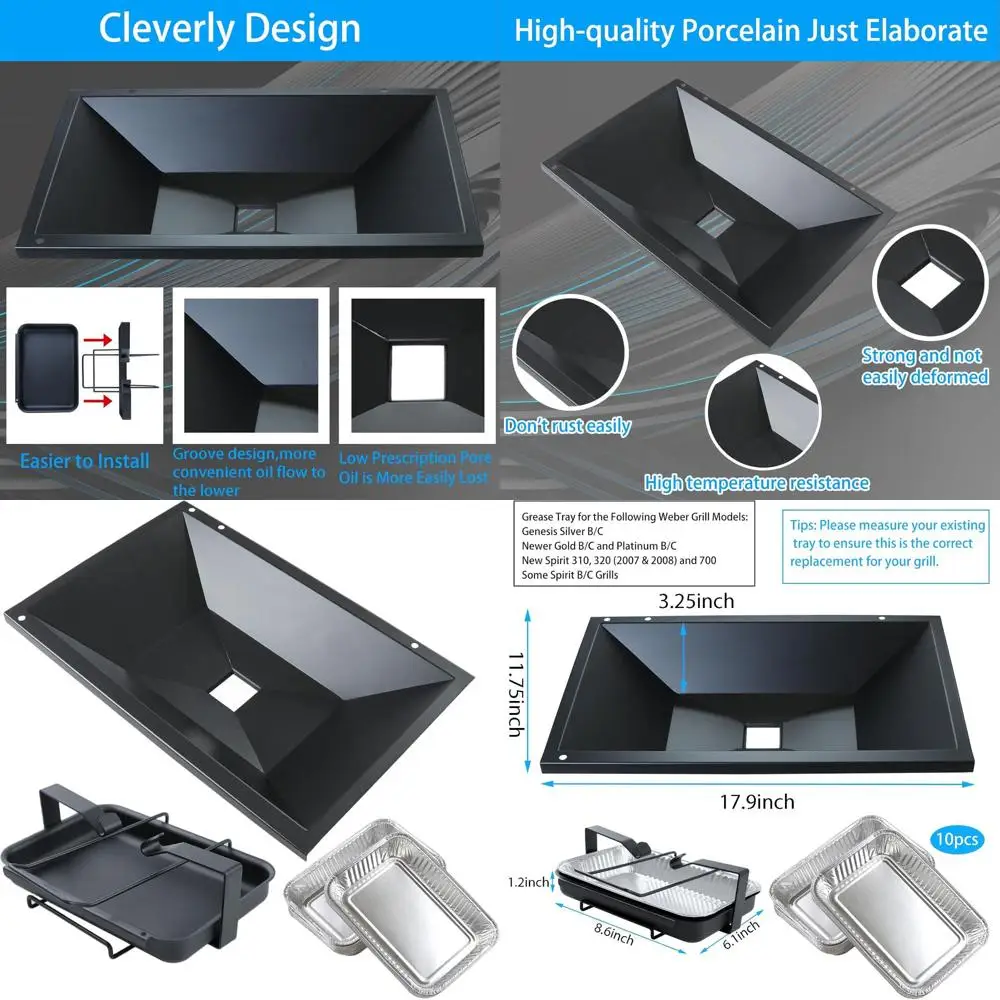 

Поддон для жира 99250 с поддоном для сбора жира и держателем для грилей Spirit 310/320 и Genesis 2007-2008 годов выпуска