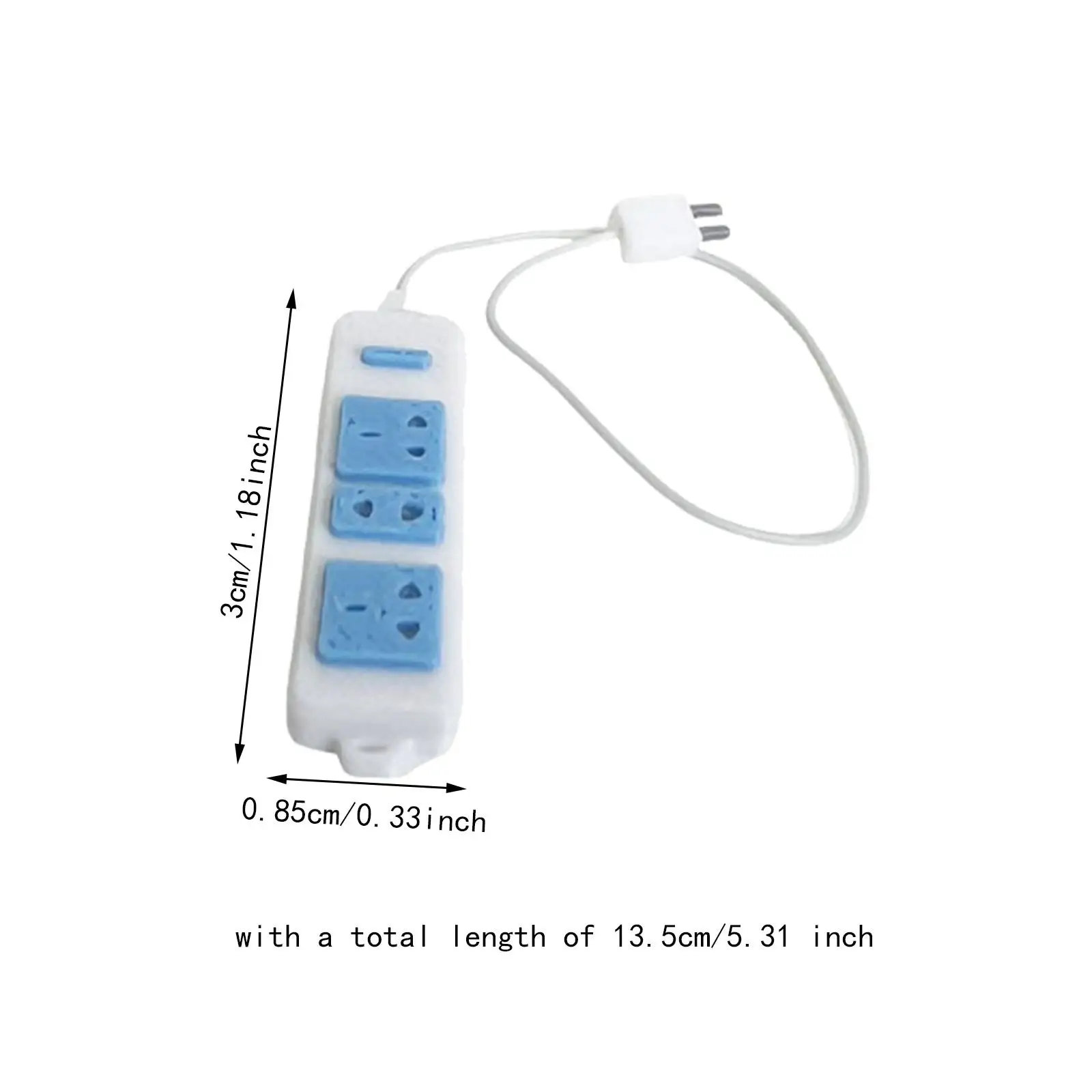 Enchufe modelo en miniatura para casa de muñecas, adorno de regleta, accesorios para fotos Ob11
