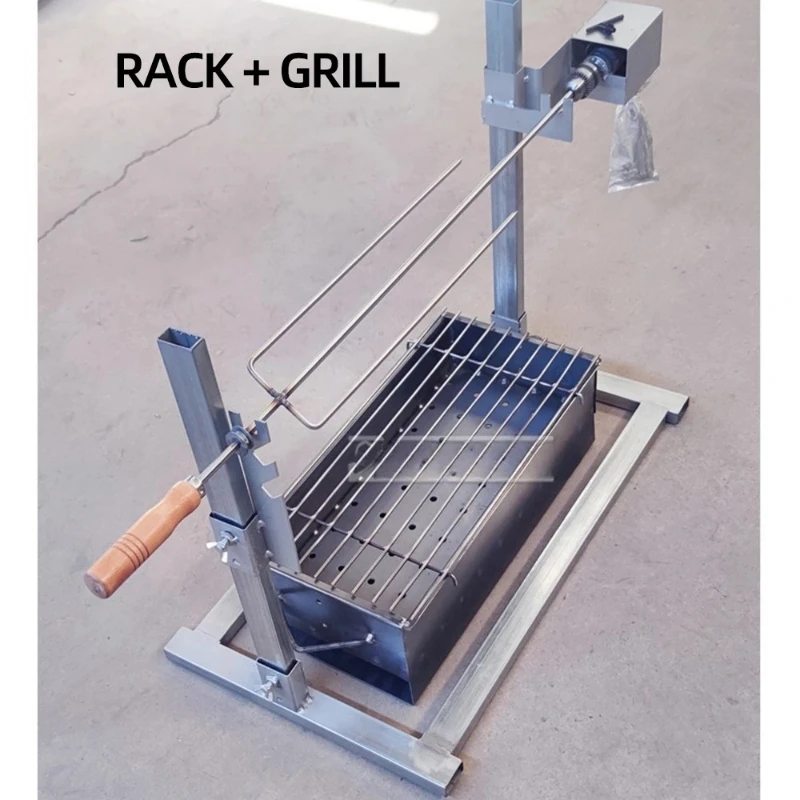 

Outdoor Roasted Lamb Leg Rack Automatic Flipping Barbecue Grill Household Electric Rotating Detachable Chicken Grill