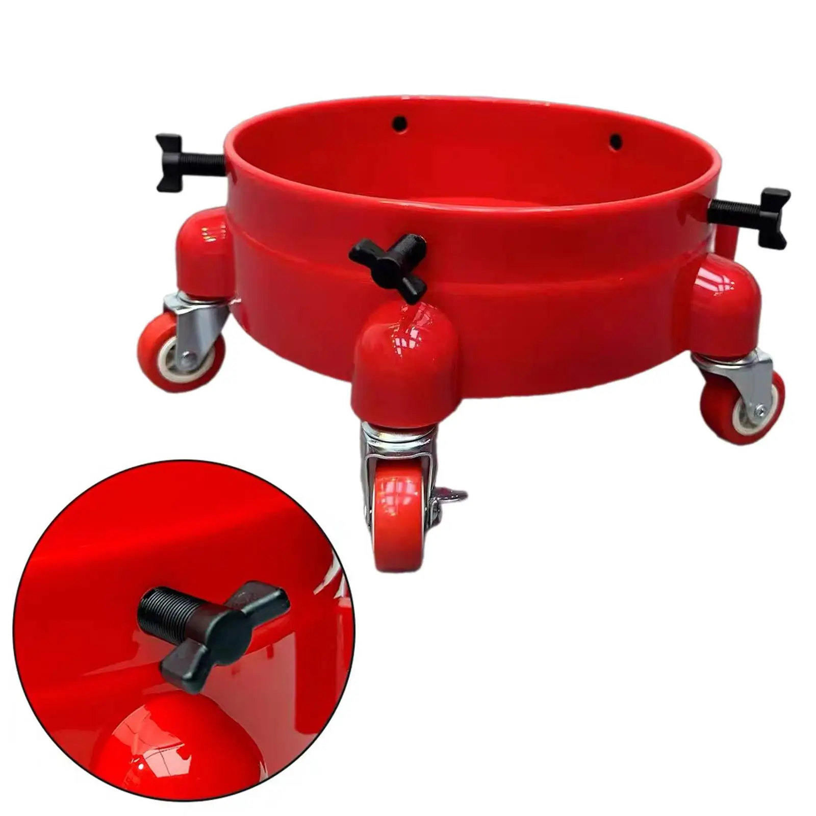 Car Wash Bucket Dolly Heavy Duty Sturdy Rolling Bucket Dolly for Building Workers Car Beauty Painting Assistance Cleaners