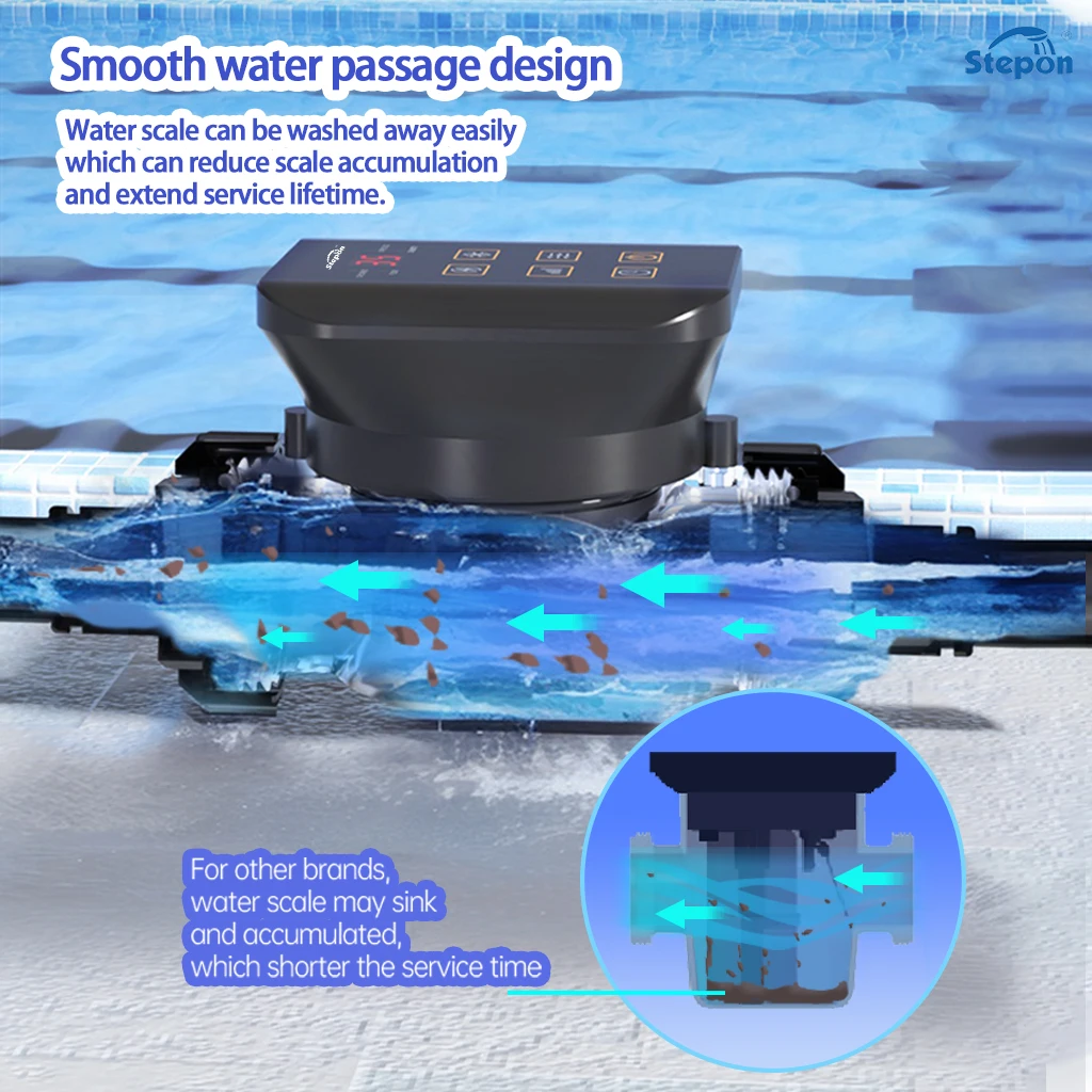 OEM/ODM Long Life Electrolytic Titanium Plates WiFi APP Salt Water Chlorinator with Self-Cleaning IPX7 Waterproof Pool Salt Cell