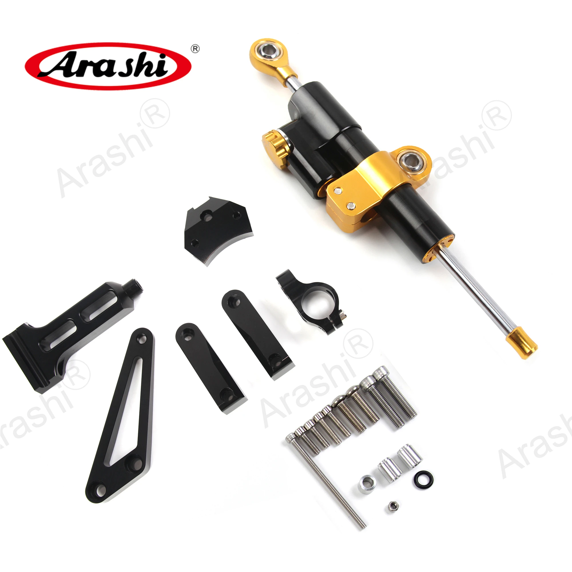 Arashi Steering Damper Stabilizer For HONDA CB1300 CB 1300 2003 - 2011 Motor Mount Bracket 2004 2005 2006 2007 2008 2009 2010