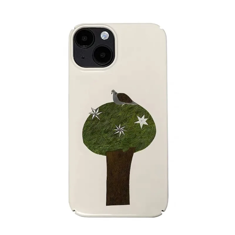

The Bird on The Abstract Tree Phone Case for IPHONE 17 Air 16E 15 PROMAX 14 Plus 13 12 MINI 11 PRO 16Plus XR Acrylic Phone Cover